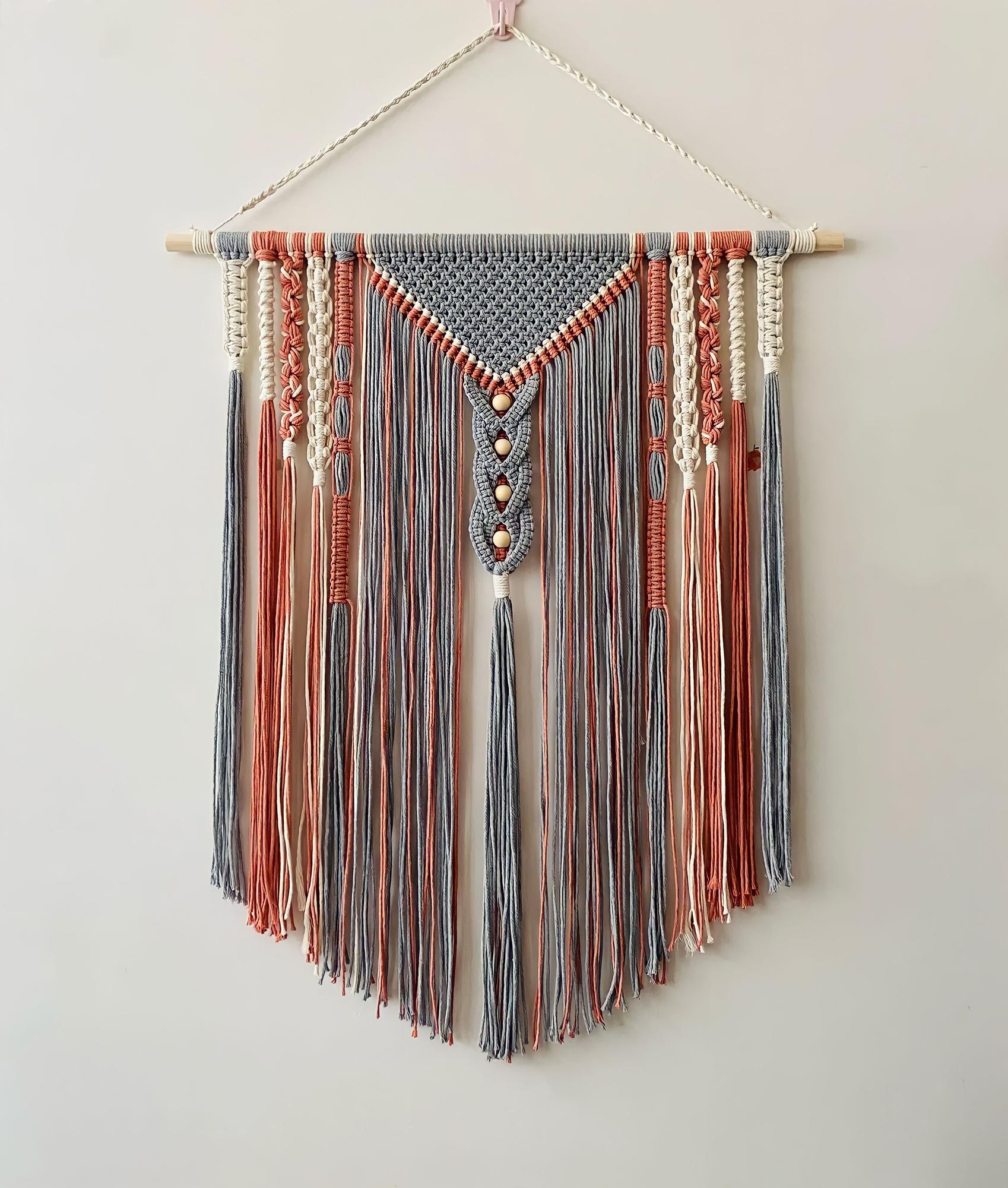 Studio entrance with embroidered samples